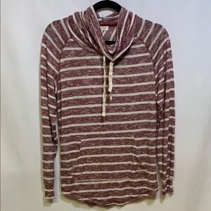Ultra Flirt Burgundy and White Knit Top